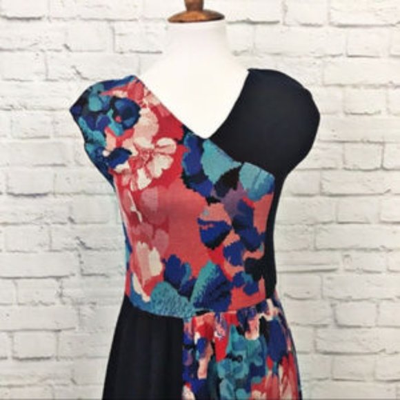 Anthropologie Leifsdottir Colorblock Sweater Dress - Picture 3 of 8